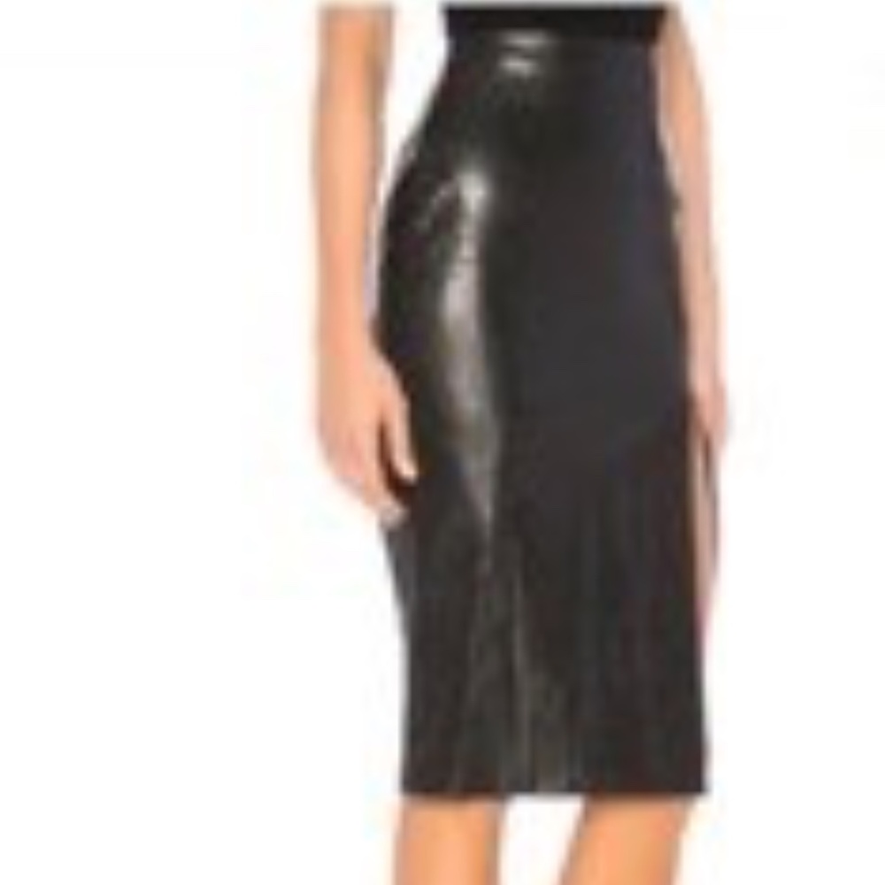 Jezabel faux leather midi skirt XS